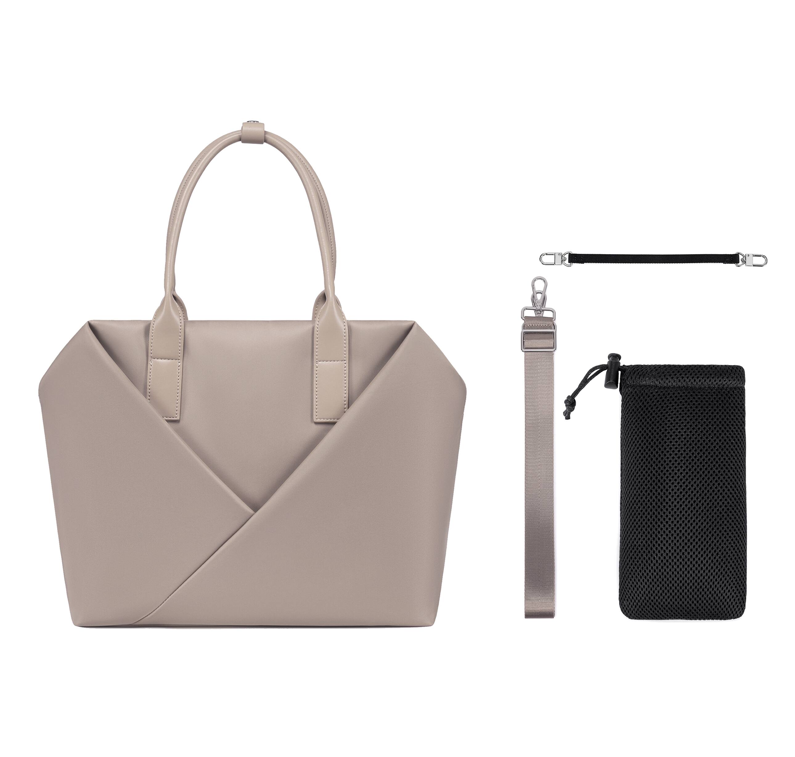 Alt View 7. Lux & Nyx - Lux & Nyx - Origami 15" Laptop Tote - Champagne Taupe - Champagne Taupe.