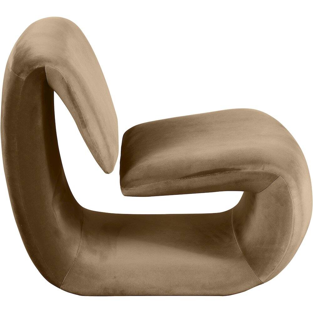 Alt View 3. Meridian Furniture - Nouveau Beige Velvet Accent Chair - Beige.