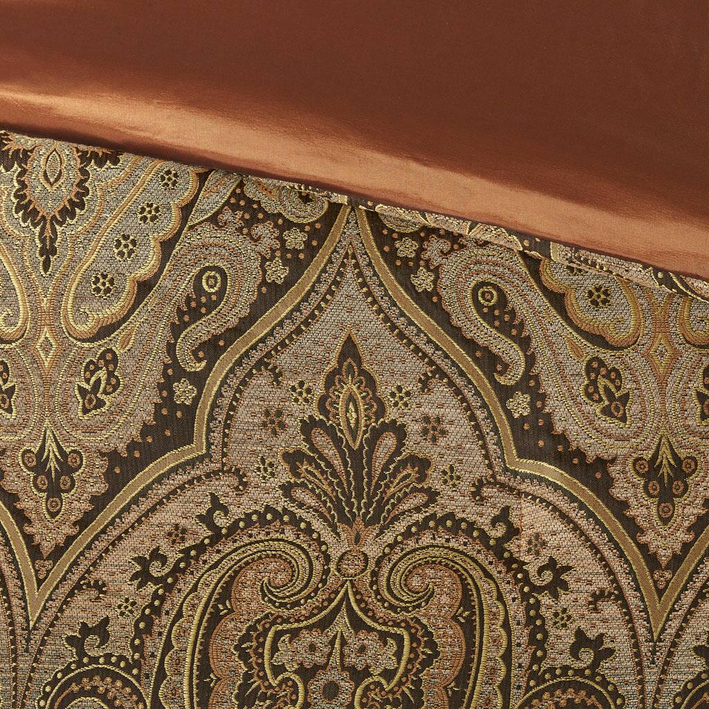 Alt View 5. Gracie Mills - Gracie Mills Wilma 9-Piece Medallion Jacquard Comforter Set - Brown.