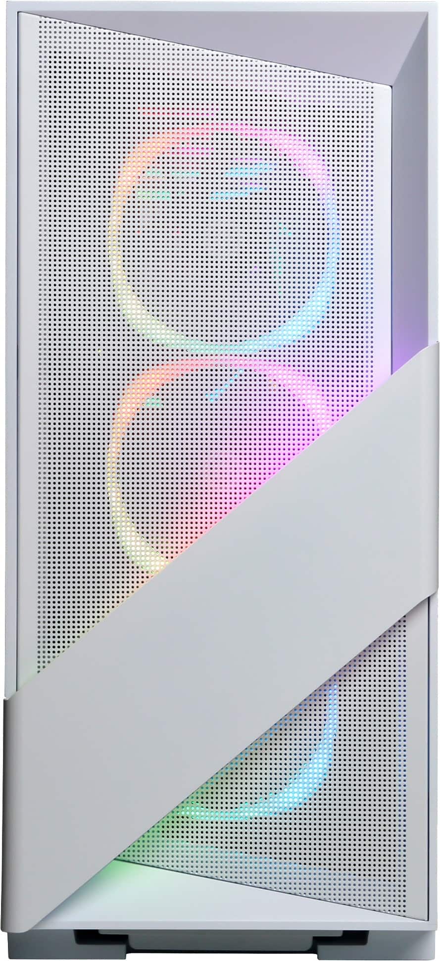 Left. CyberPowerPC - Gaming Desktop - AMD Ryzen 7 7800X3D - NVIDIA GeForce RTX 5070 12GB - 32GB DDR5 - 1TB PCIe 4.0 SSD - White.