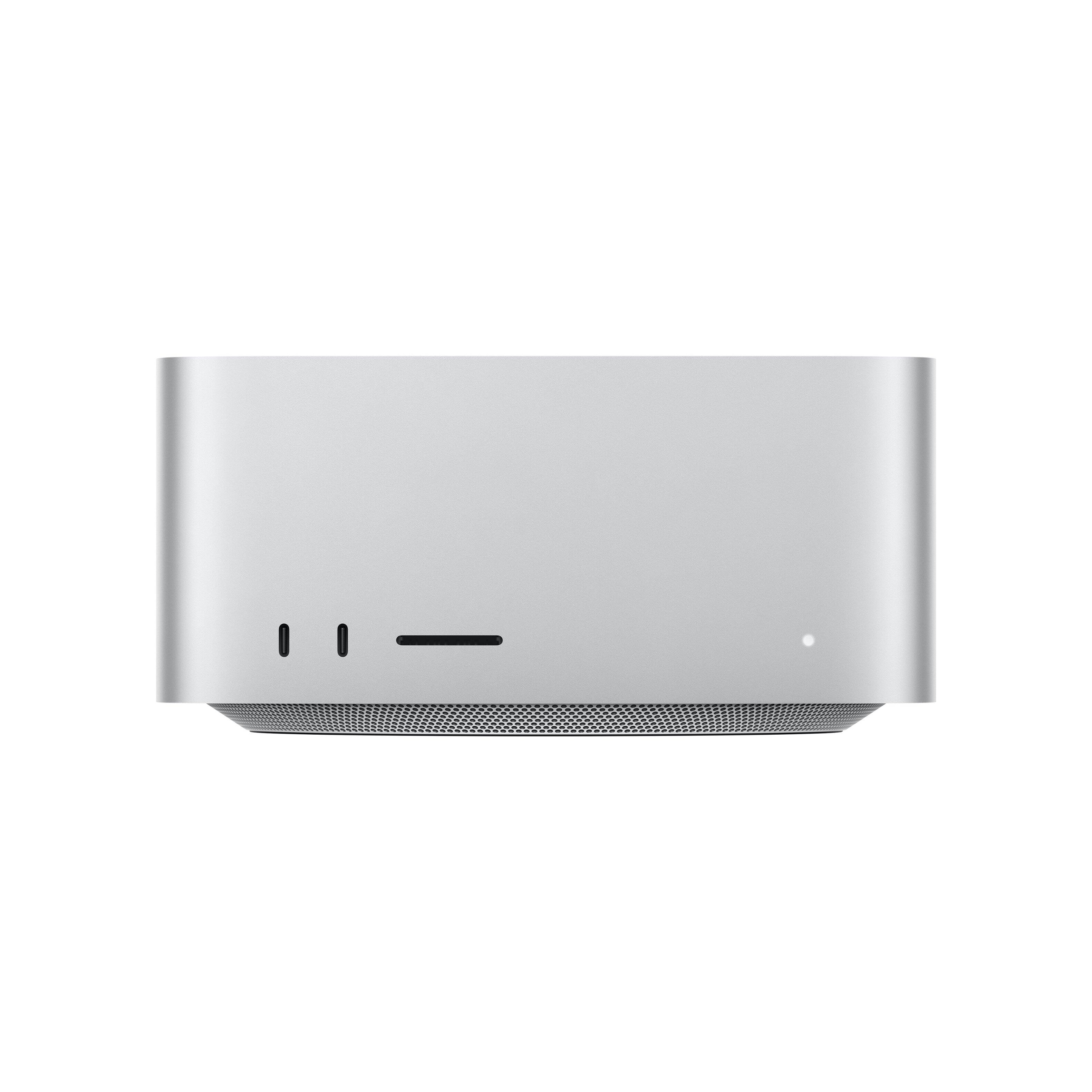 Front. Apple - Mac Studio Apple M5 Ultra chip with 96GB Memory and 1TB SSD - Silver.