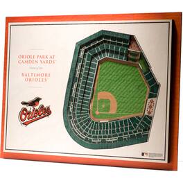 YouTheFan - Baltimore Orioles 17'' x 13'' 5-Layer 3D StadiumViews Wall Art - Brown
