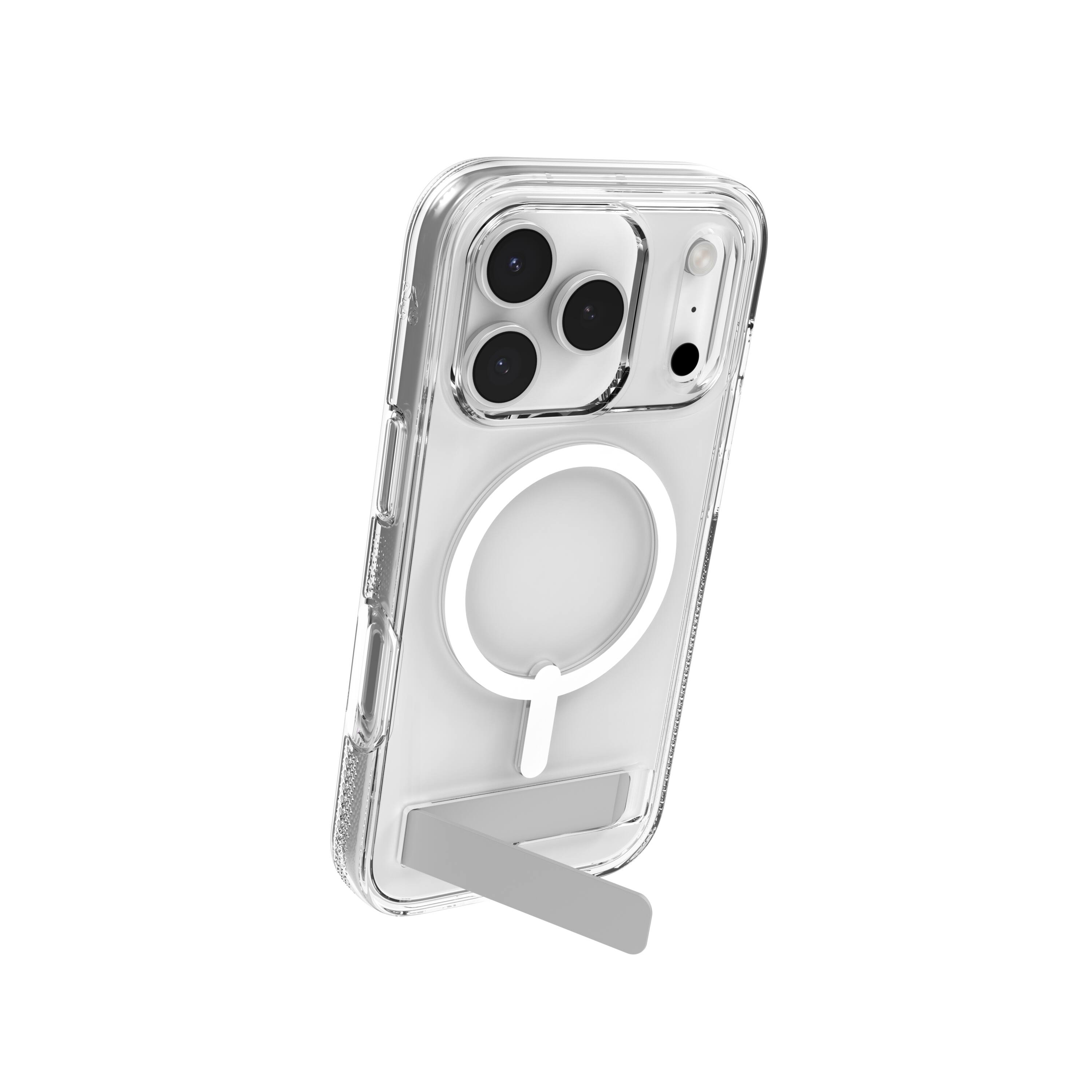 Alt View 20. ZAGG - Crystal Palace Snap MagSafe Compatible Case w/ Kickstand for Apple iPhone 17 Pro - Clear.