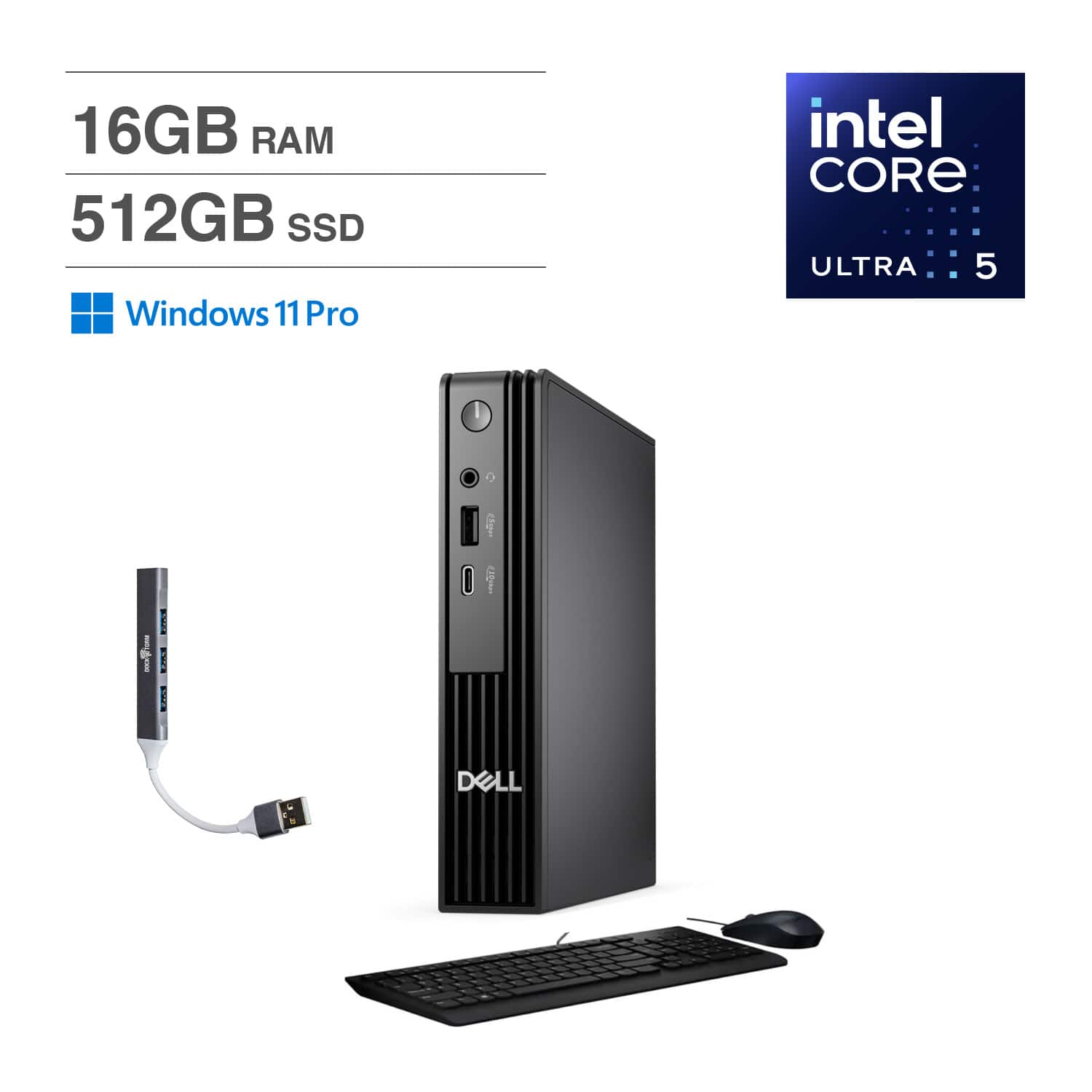 DELL ミニPC RAM:16G／SSD:512G／Win10 Pro Amazon.com: Dell Pro Micro AI Business Mini Desktop Black (Intel
