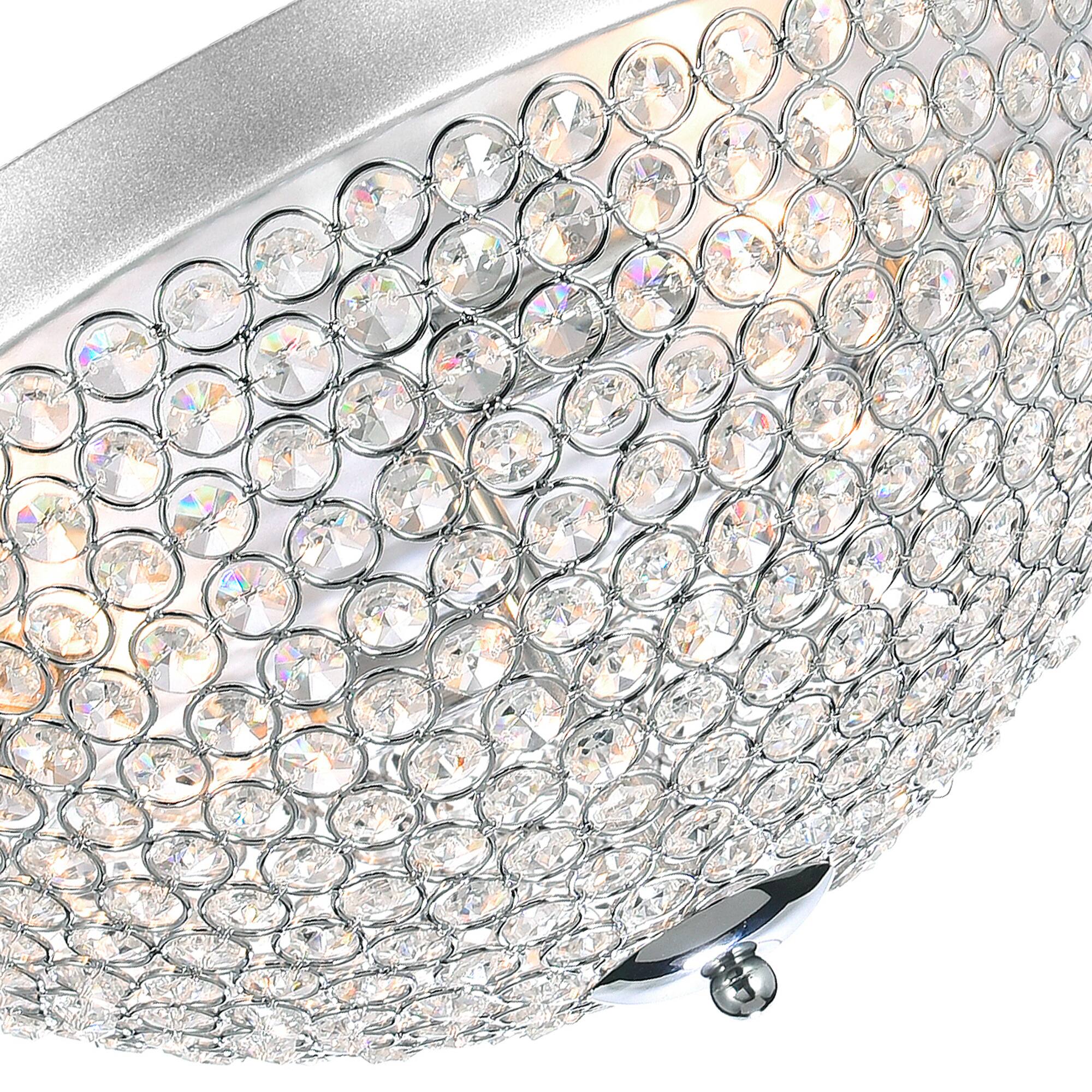 Back. CWI Lighting - Globe 4 Light Bowl Flush Mount With Chrome Finish - Chrome.