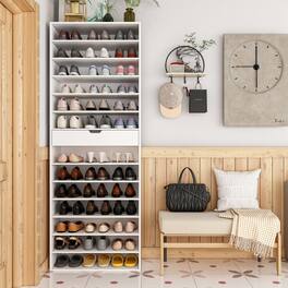 FUFU & GAGA - Large Capacity Shoe Cabinet with Adjustable Shelves and Drawers – Multi-Layer Home Organizer - White