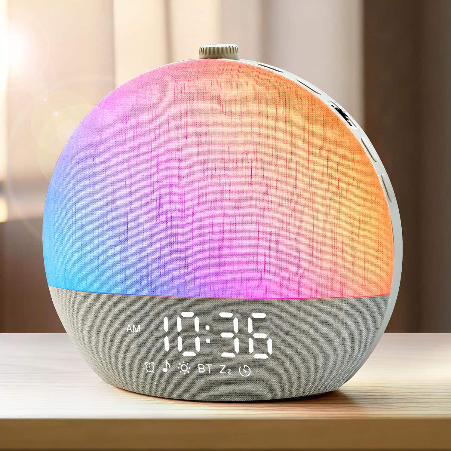 Dazzed Corner - Sunrise Alarm Clock, White Noise Sound Machine - Gray