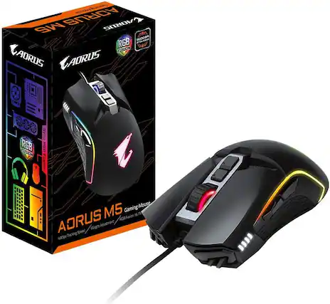 AORUS M5 Gaming Mouse
RGB Fusion 15.7M
400IPS Tracking Speed
Weight Adjustment
RGB Sync
RGB Fusion