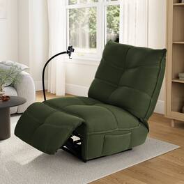 Eureka Ergonomic - Modern Power Recliner Chair with USB & Wireless Charging for Living Room, Rocking Swivel Base, Upholstered - Green