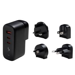 Scapade - AirPower 65-Watt PD Multi-USB Travel Charger with International Plugs - Black