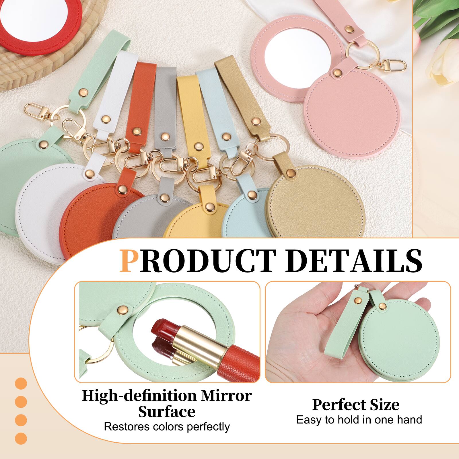 PRODUCT DETAILS

- High-definition Mirror Surface
  - Restores colors perfectly

- Perfect Size
  - Easy to hold in one hand