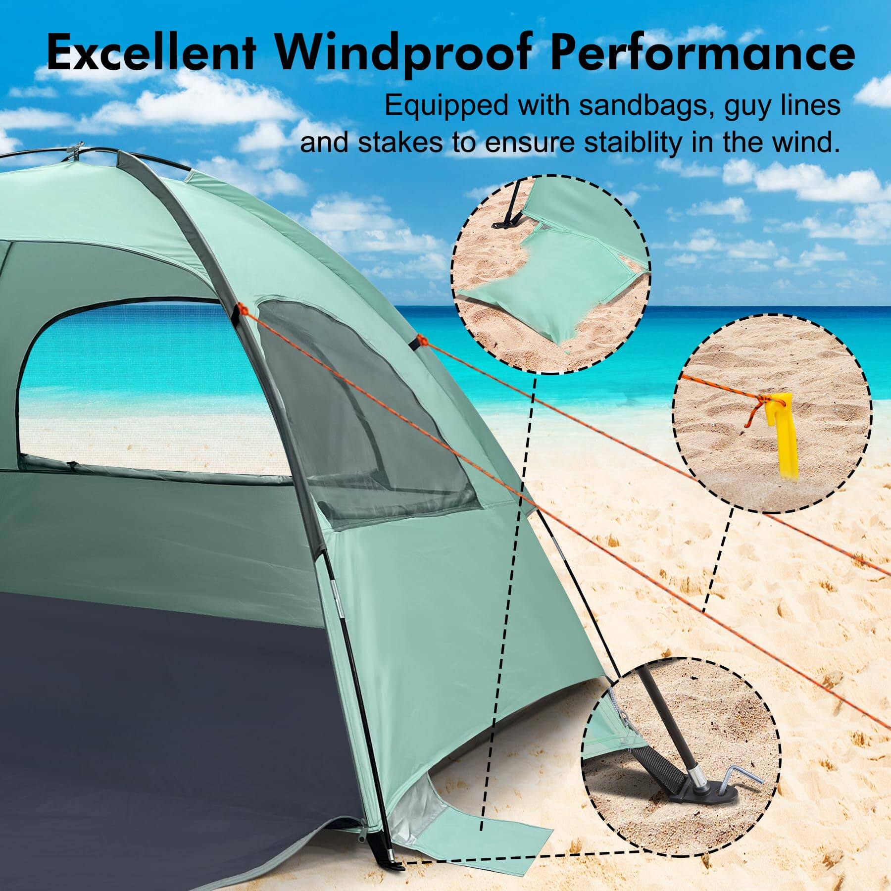Paradigms Interiors Beach Tent Anti uv Portable Sun Shade Shelter For ...