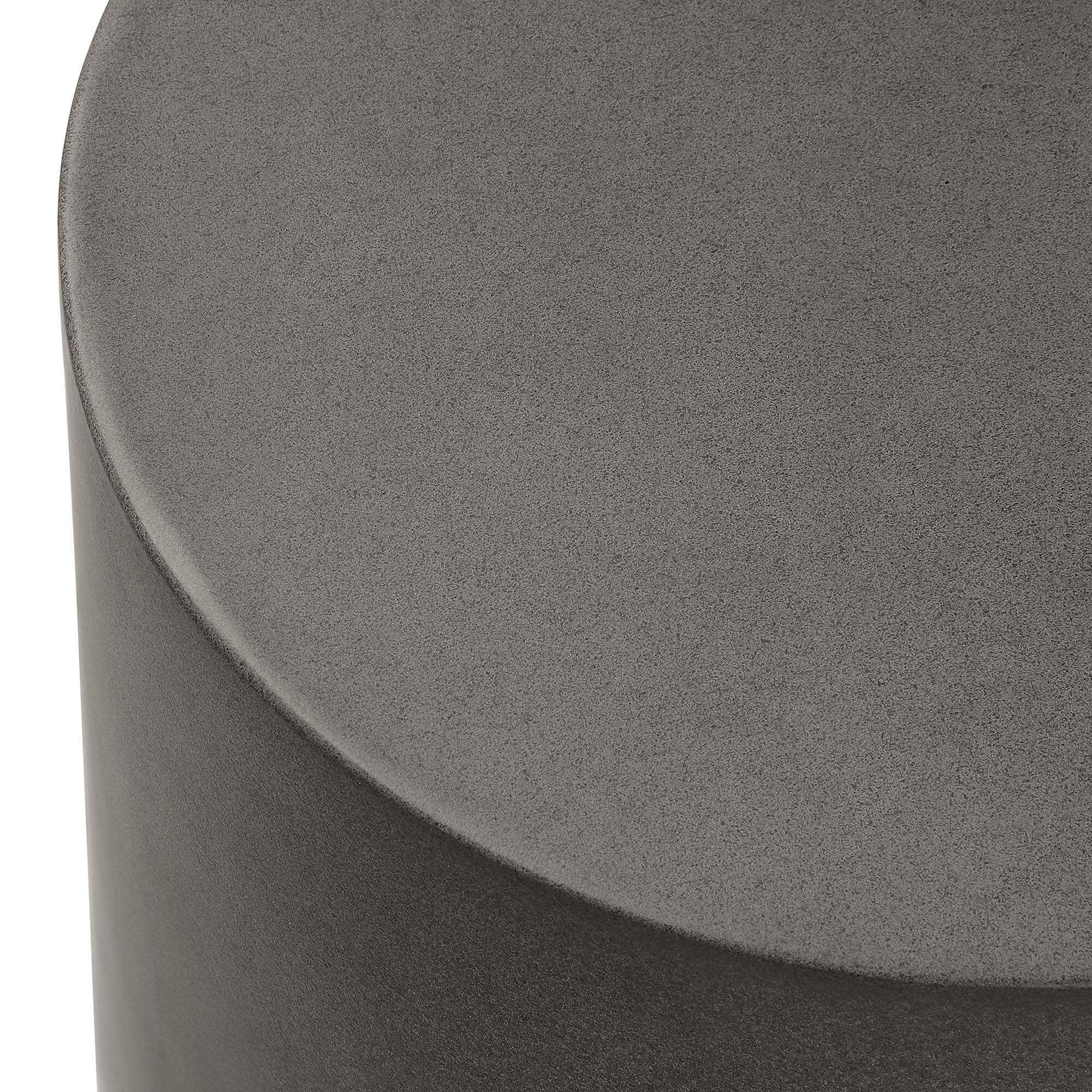 Alt View 6. Modway - Brion Indoor - Outdoor Patio Concrete Stool by Modway - Gray.