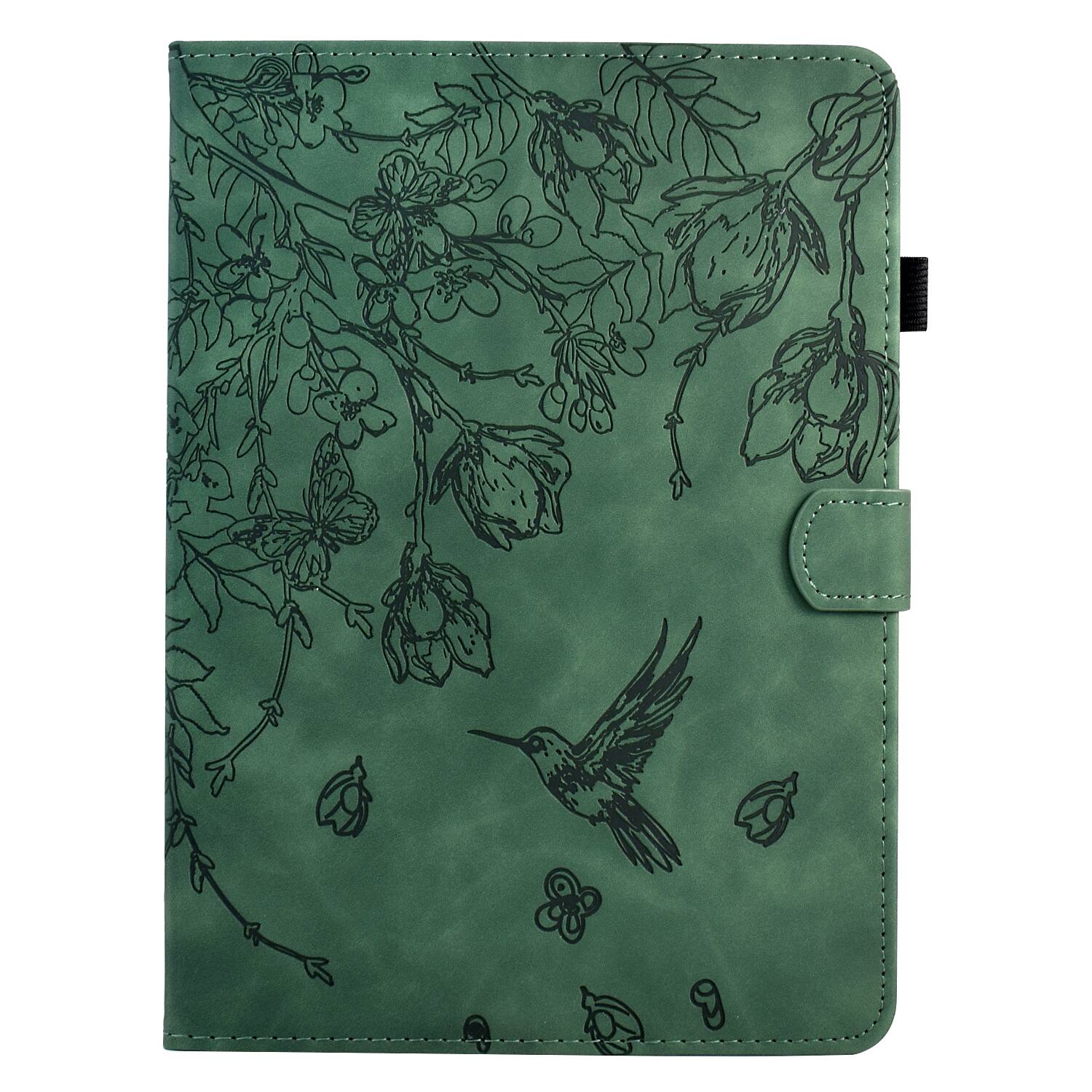 Alt View 5. Dteck - for Lenovo Tab M10 Plus (3rd Gen) 10.61" 2022 Embossed Folio Case,PU Leather Flip Card Slots Kickstand Tablet Cover - Green.