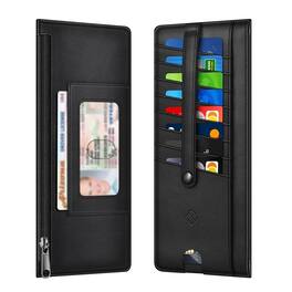 Kitcheniva - RFID Blocking Slim Credit Card & Change Wallet Holder Pouch - Black