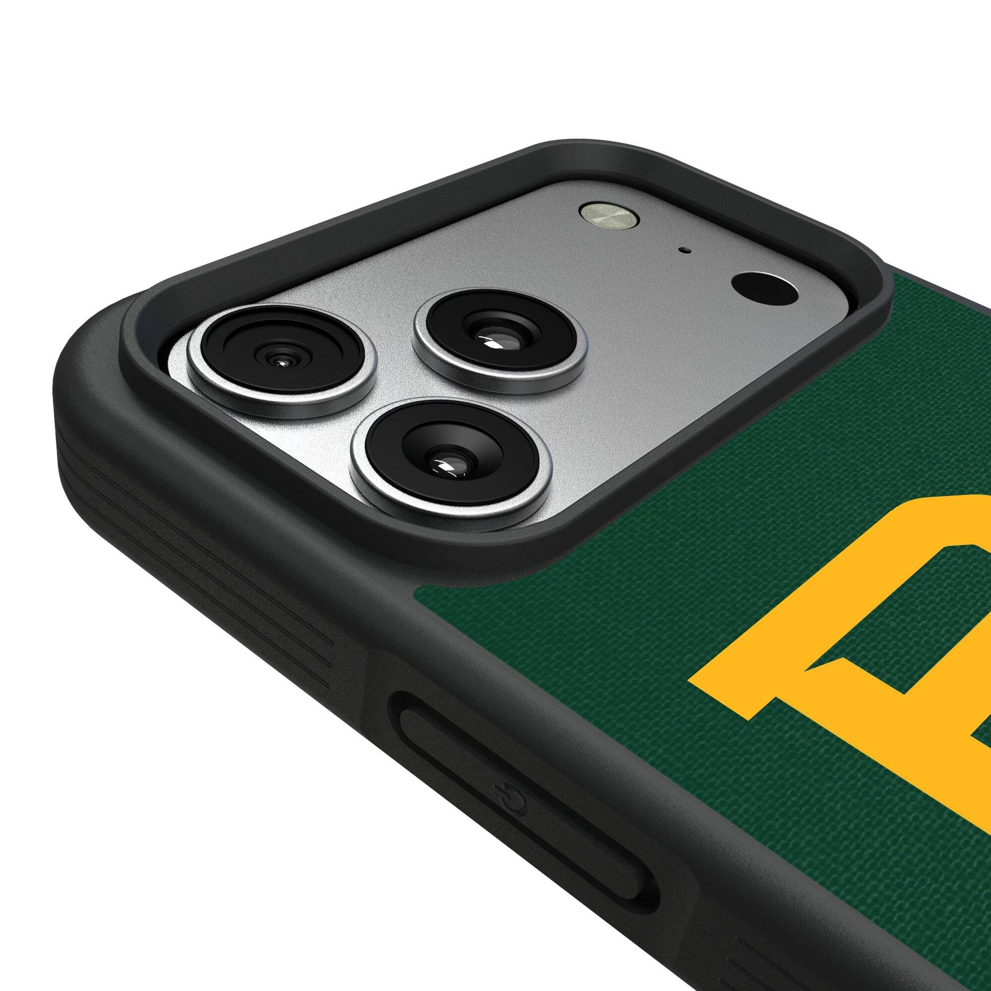 Alt View 2. Keyscaper - Baylor Bears Bump Case with 8.2ft Drop Protection - 13 Pro Max - Black.