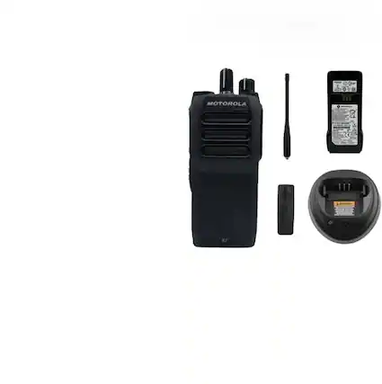 Front. Motorola Solutions - Motorola MOTOTRBO R2 Portable Two-Way Radio UHF 400-480 complete kit AAH11YDC9JA2AN - black.