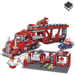 BanBao - Transportation Truck: Red Building Kit STEM Toy (660 pcs) Building Set for Kids