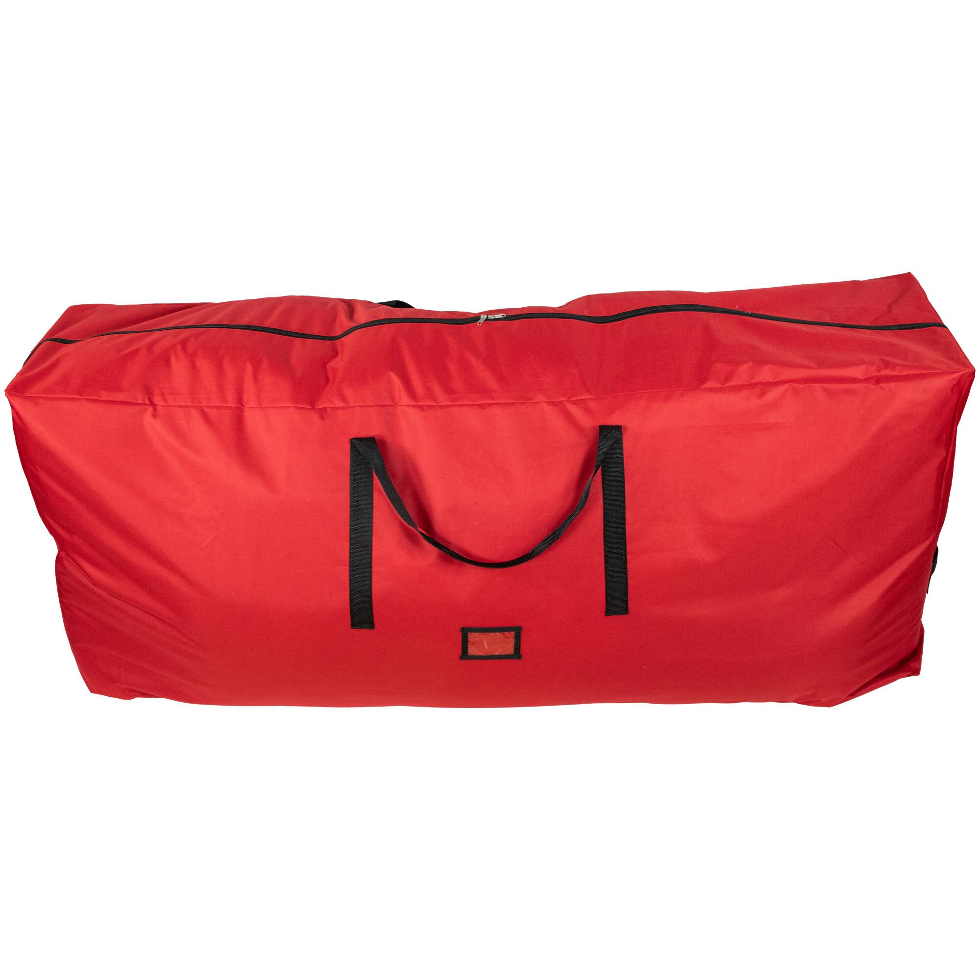 Alt View 3. Northlight - 65" Red and Black Artificial Christmas Tree Storage Bag - Red.