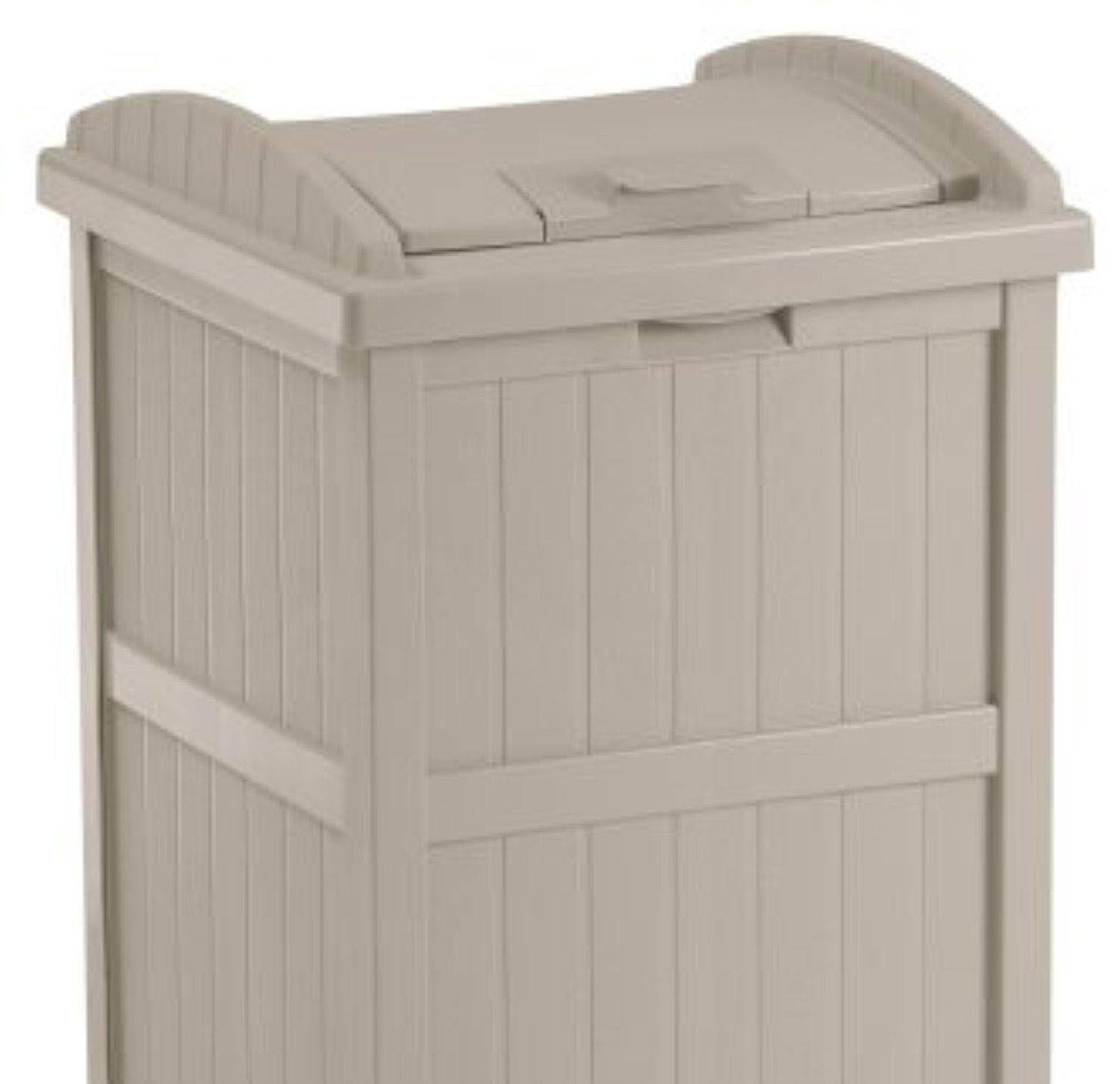Alt View 10. Suncast - Suncast Trash Hideaway 33 Gallon Resin Outdoor Garbage Container, Taupe (6 Pack) - Taupe.