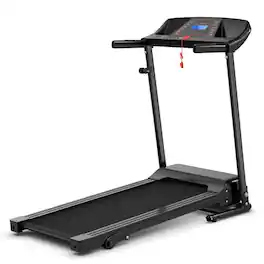 Kadyn - Treadmill, Electric Treadmill, Walking Jogging Machine,1.0 HP Foldable Treadmill Electric Support Mobile Power - Black