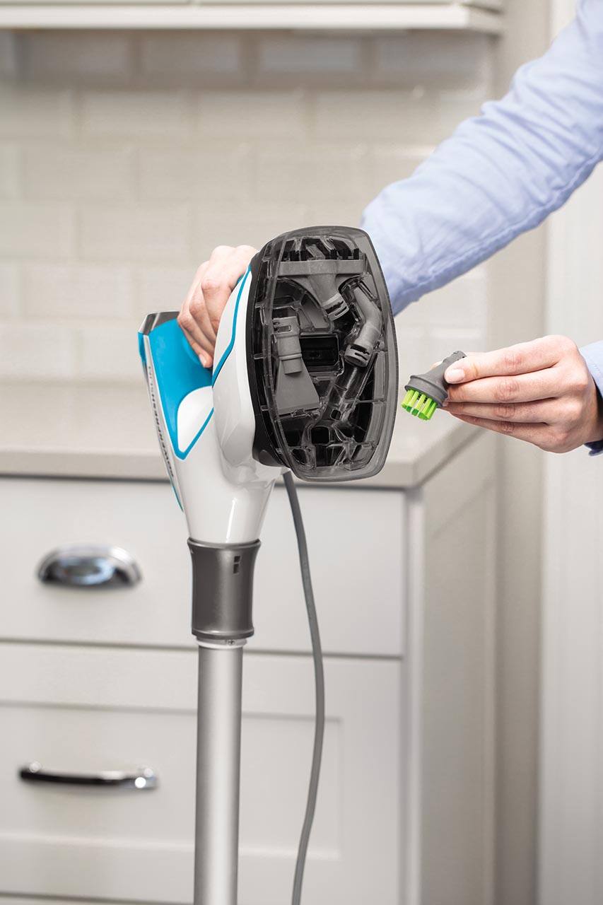 Alt View 4. BISSELL - PowerFresh Slim 3-in-1 Sanitizing Steam Cleaner Mop - White.