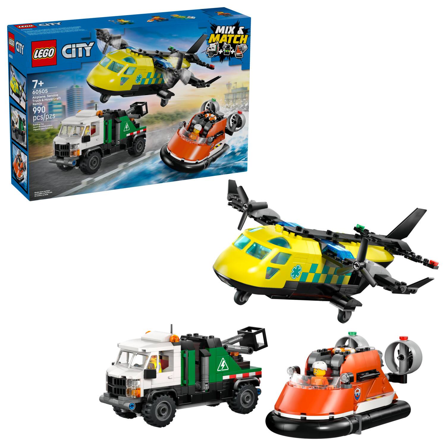 City Airplane, Service Truck & Hovercraft Remix 60505