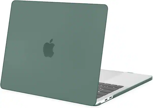 Front. mosiso - Hard Shell Case for 13-inch MacBook Pro 2016-2026 A2338 A2289 A2251 A2159 A1989 A1706 A1708 - Emerald Green.