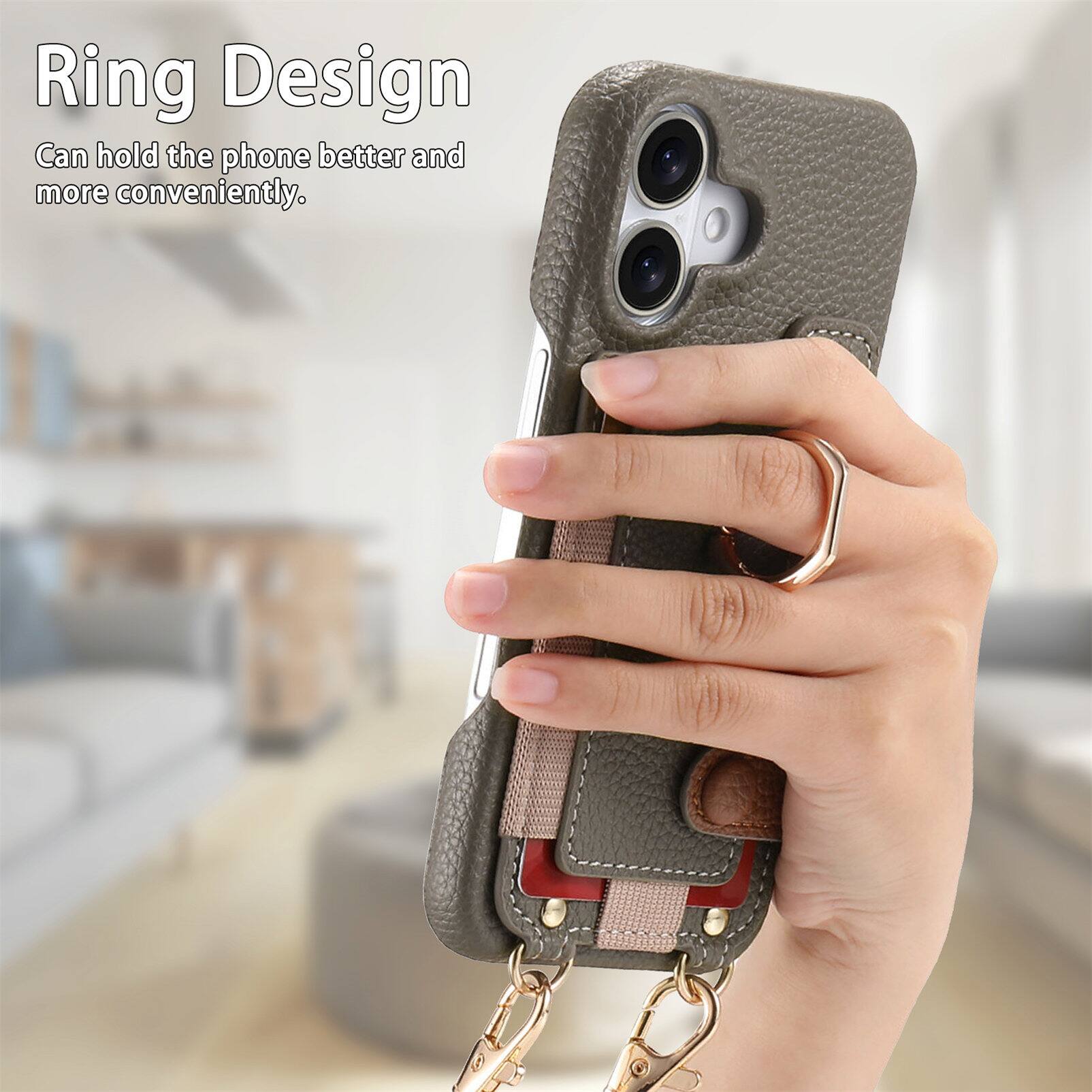 Ring Design  
Can hold the phone better and more conveniently.
