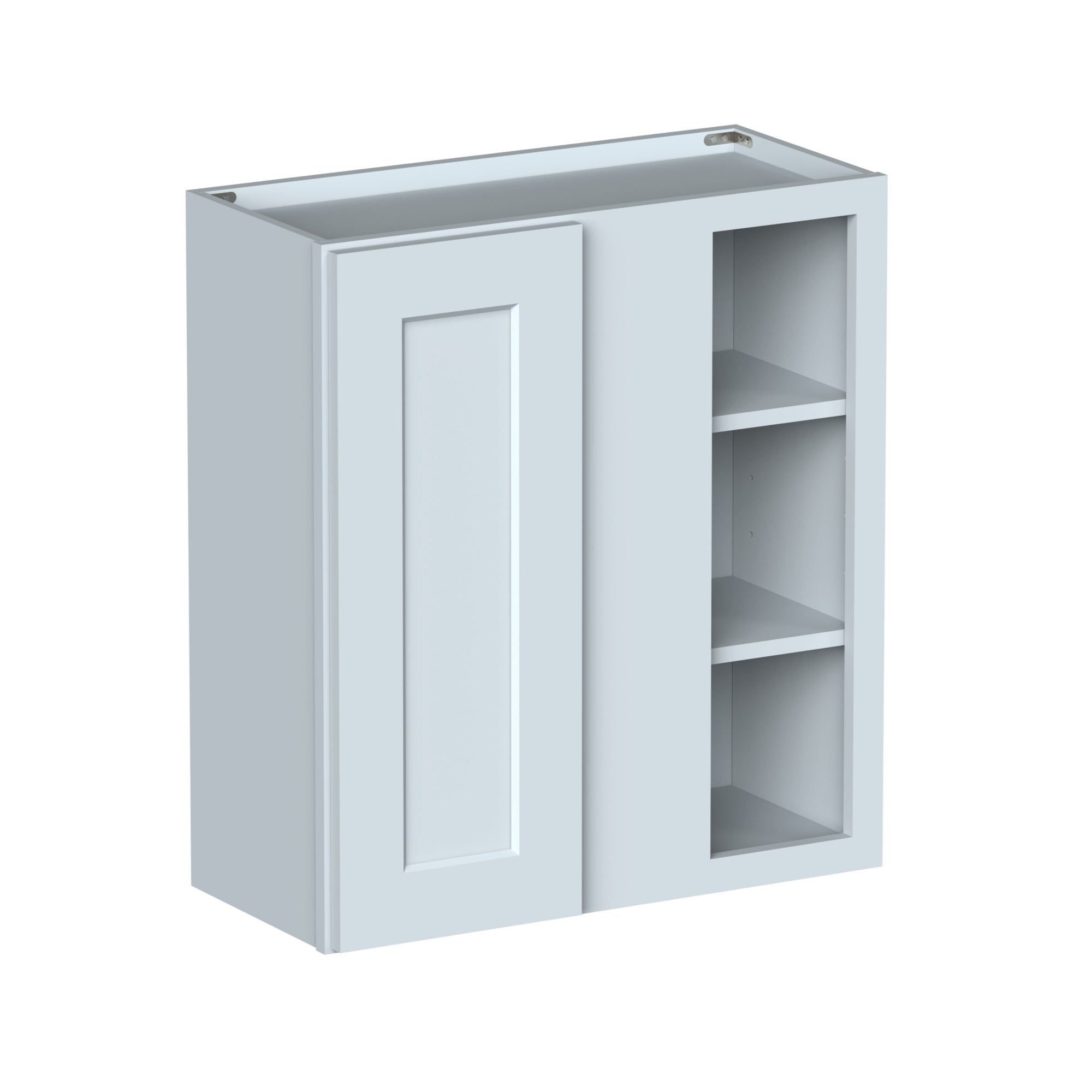 Alt View 1. Boyel Living - Dove Gray Standard Corner Wall Cabinets 30.Wx12in.H Ready to Assemble Kitchen Cabinets - DOVE GRAY.