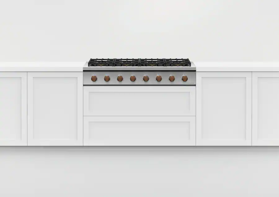 Pro Rangetop Fisher & Paykel Pro Rangetop Dial Kit, 48 in, 8 Burner Dark Copper ...