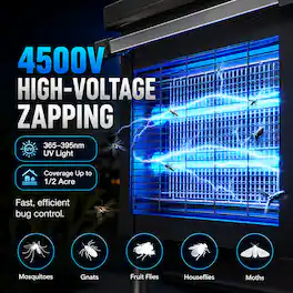 Solar and USB Powered Mosquito Zapper with 4500V Grid, 10W Solar Panel & Multiple Modes – Indoor/Outdoor Use