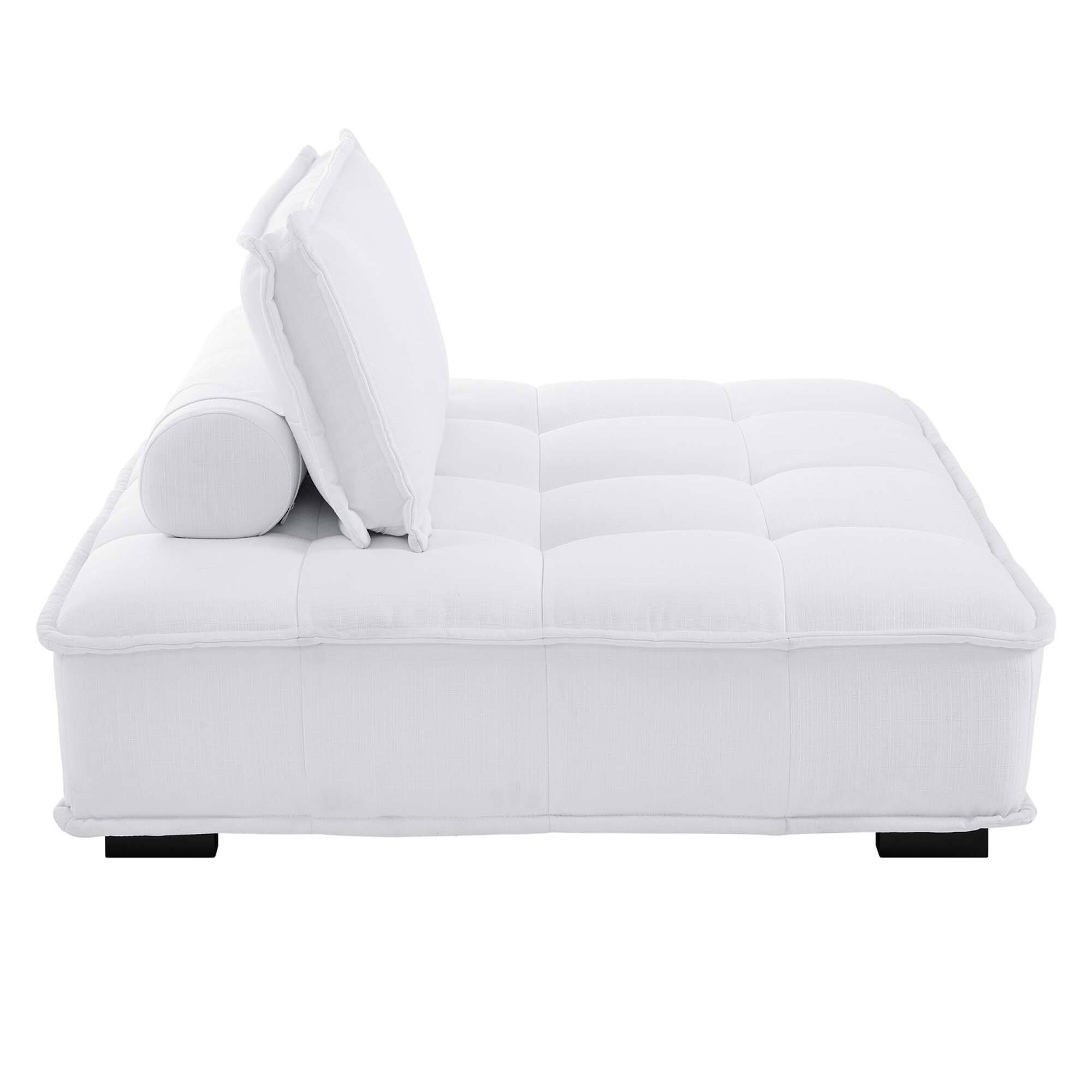 Alt View 1. Modway - Saunter Tufted Fabric Armless Chair by Modway - White.