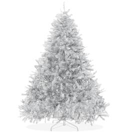 Casafield - Spruce Artificial Holiday Christmas Tree with Metal Stand - Silver