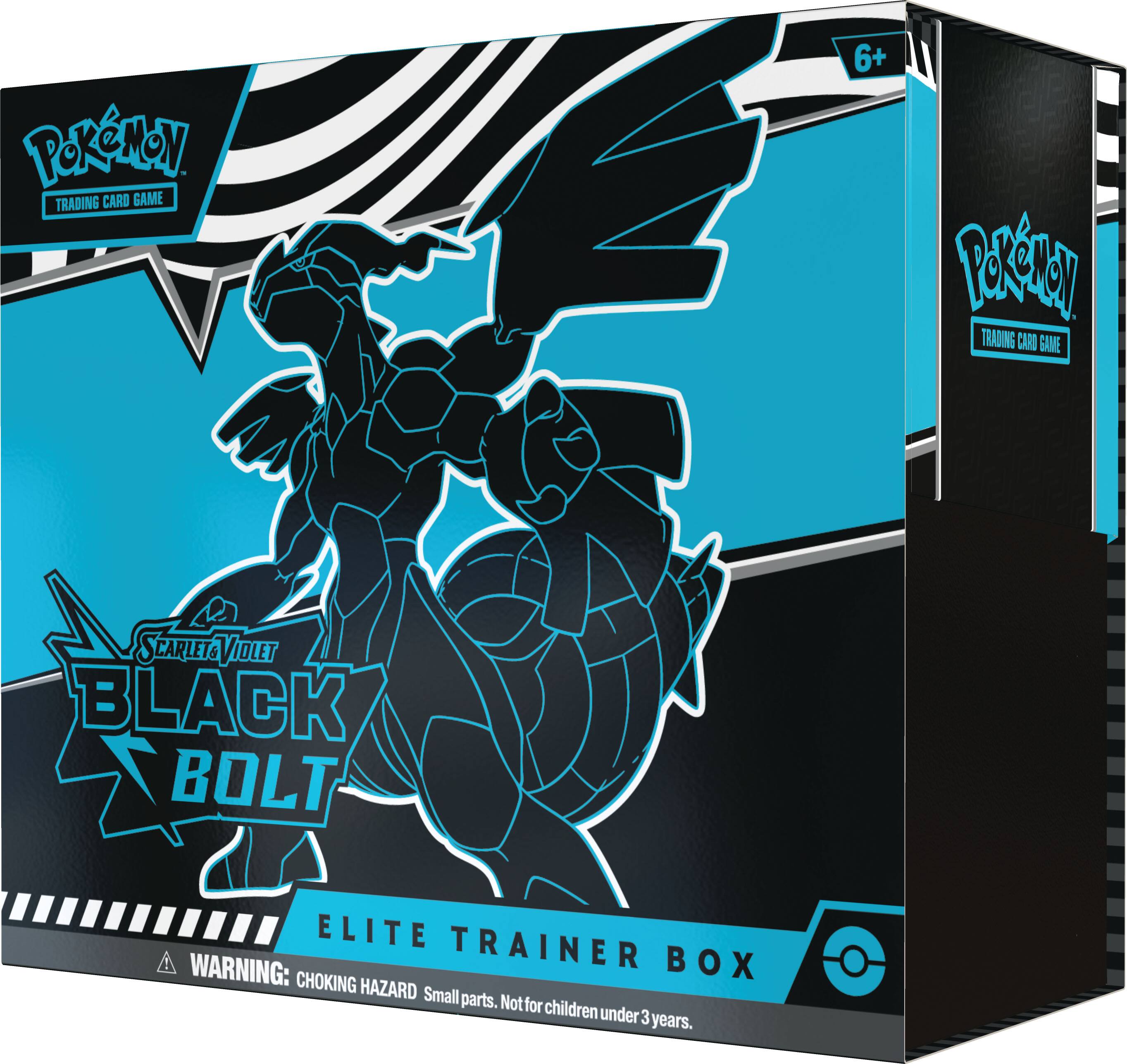 Pokemon Trading Card Game 6+ Elite Trainer Box - Black Bolt Violet Scarlet - Warning: Box choking hazard. Small parts. Not for children under 3 years.