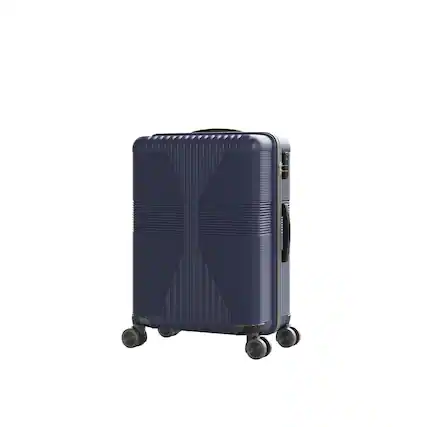 Front. Winado - 20" Hardshell Carry On Luggage with Spinner Wheels Lightweight PP Hardside Small Suitcase with Built-in Lock - Navy Blue.
