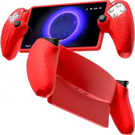 RomeTech - Silicone Case Anti-Slip for PS5 Playstation Portal Remote Player - Red