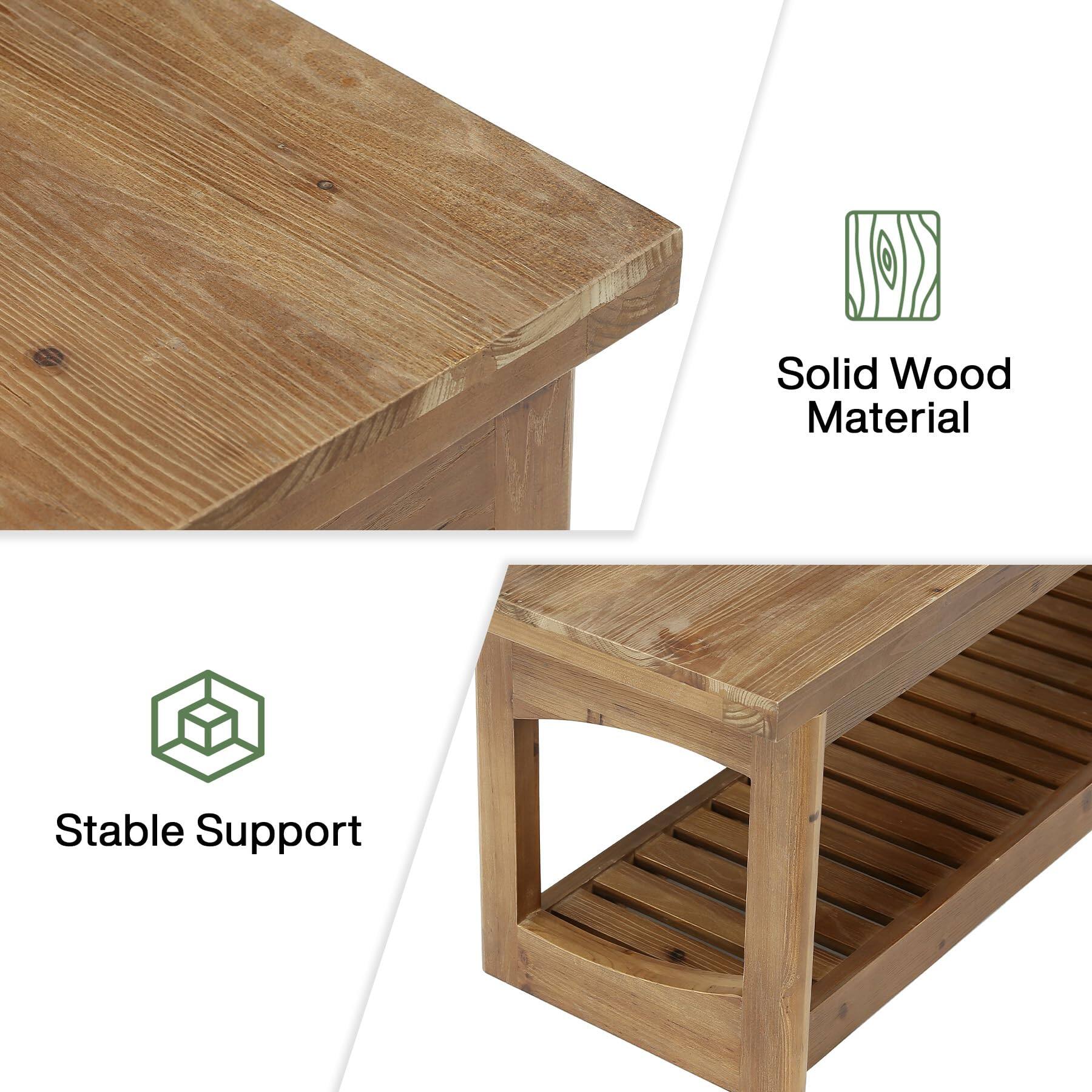 Solid Wood Material  
Stable Support
