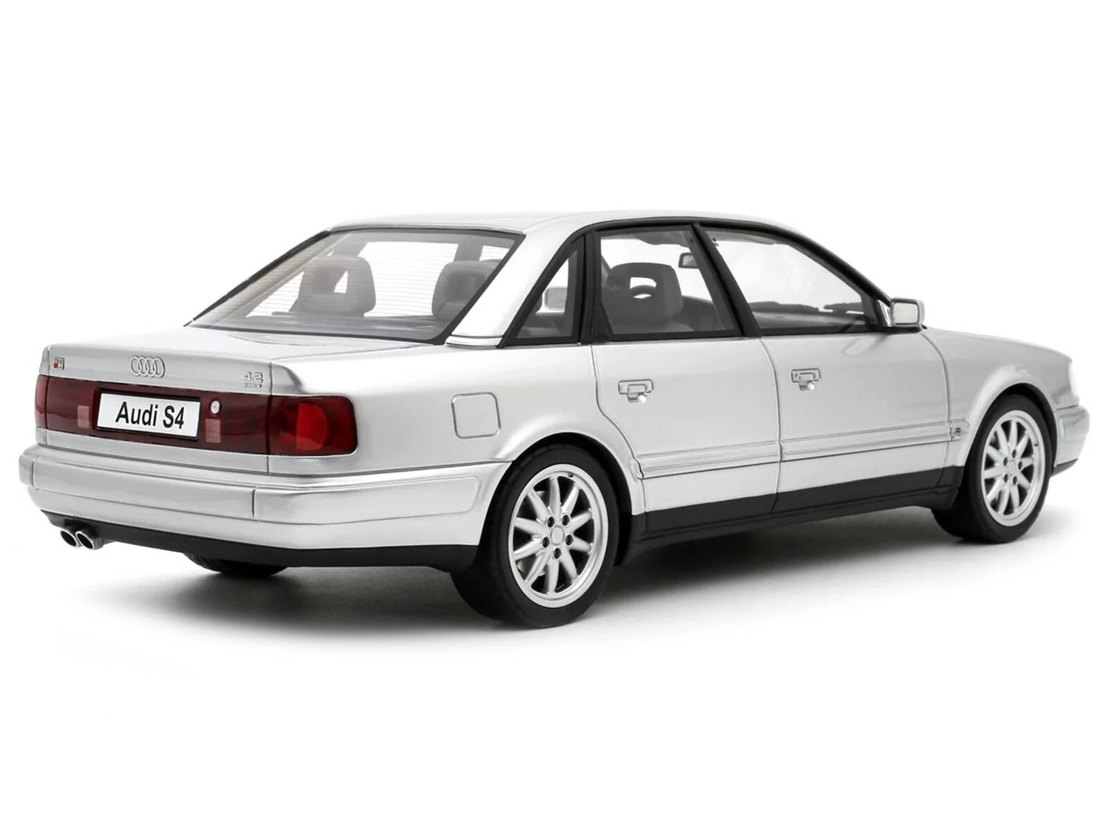 Alt View 4. Otto Mobile - Audi S4 (C4) 4.2 V8 Crystal Silver Metallic Limited Edition to 2000 pieces Worldwide 1/18 Model Car by Otto Mobile.