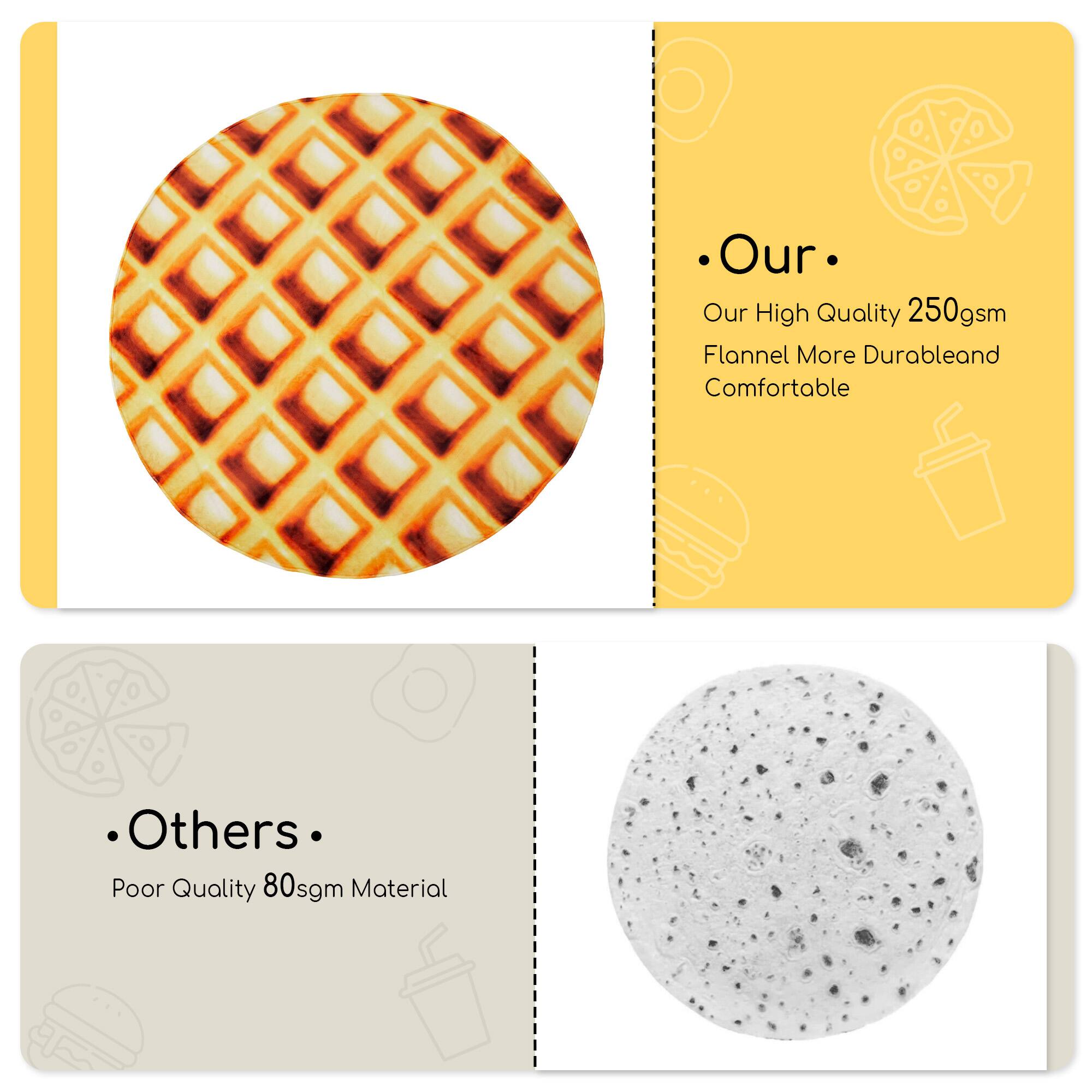 Our: Our High Quality 250gsm Flannel More Durable and Comfortable

Others: Poor Quality 80sgm Material