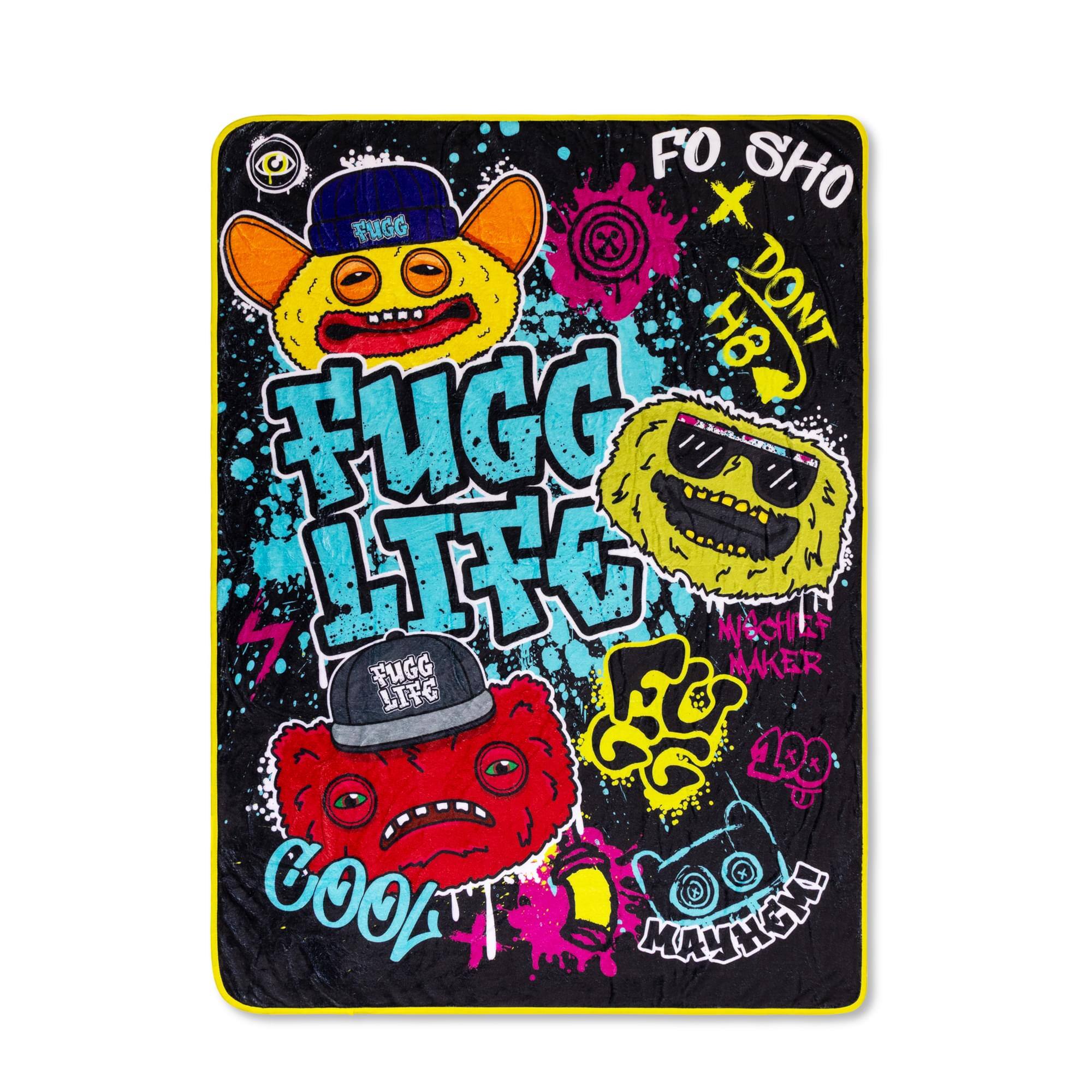 Surreal Entertainment - Fugglers Fugg Life Fleece Throw Blanket | 45 x 60 Inches - Multi-Colored
