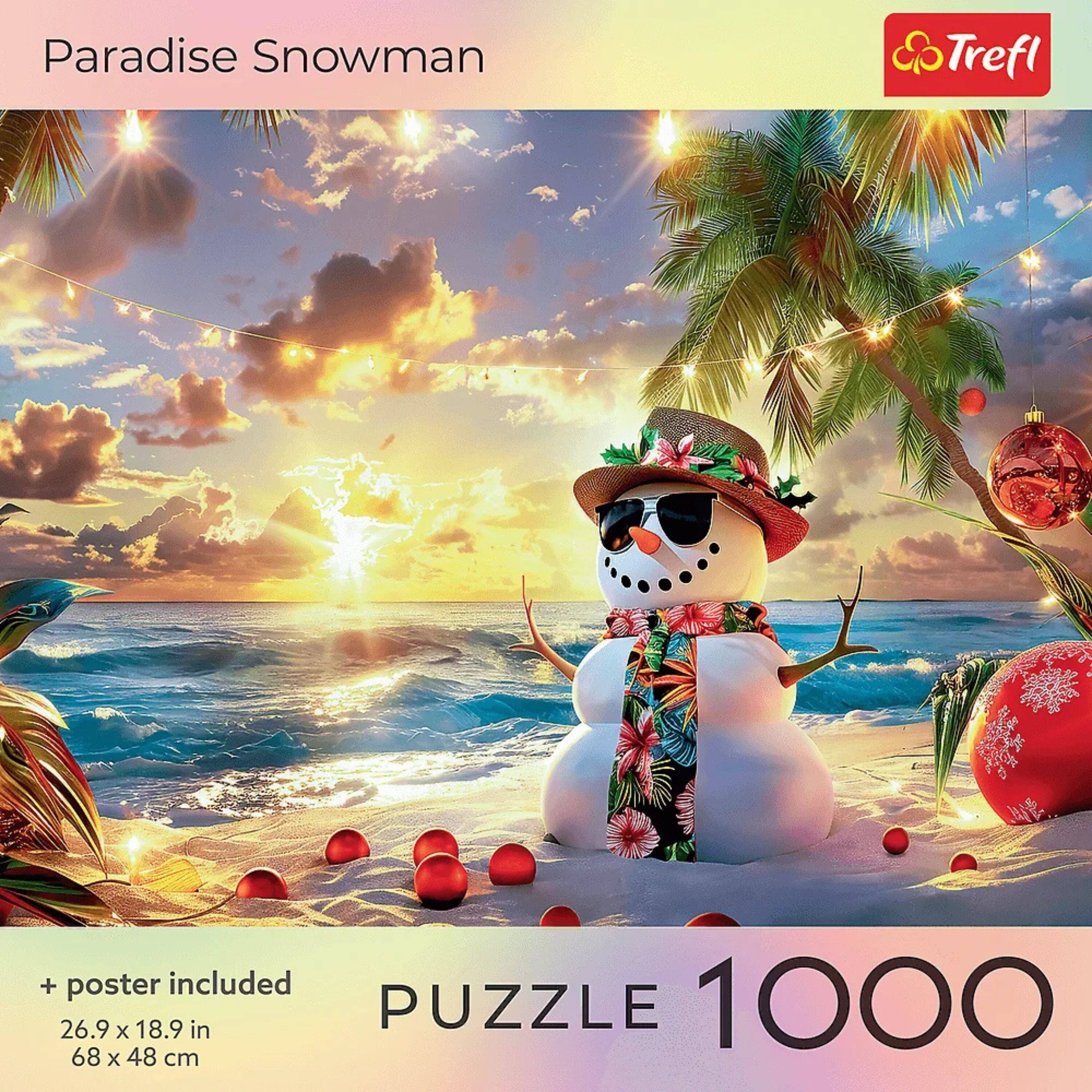 Paradise Snowman

+ poster included  
26.9 x 18.9 in  
68 x 48 cm

PUZZLE 1000

Trefl
