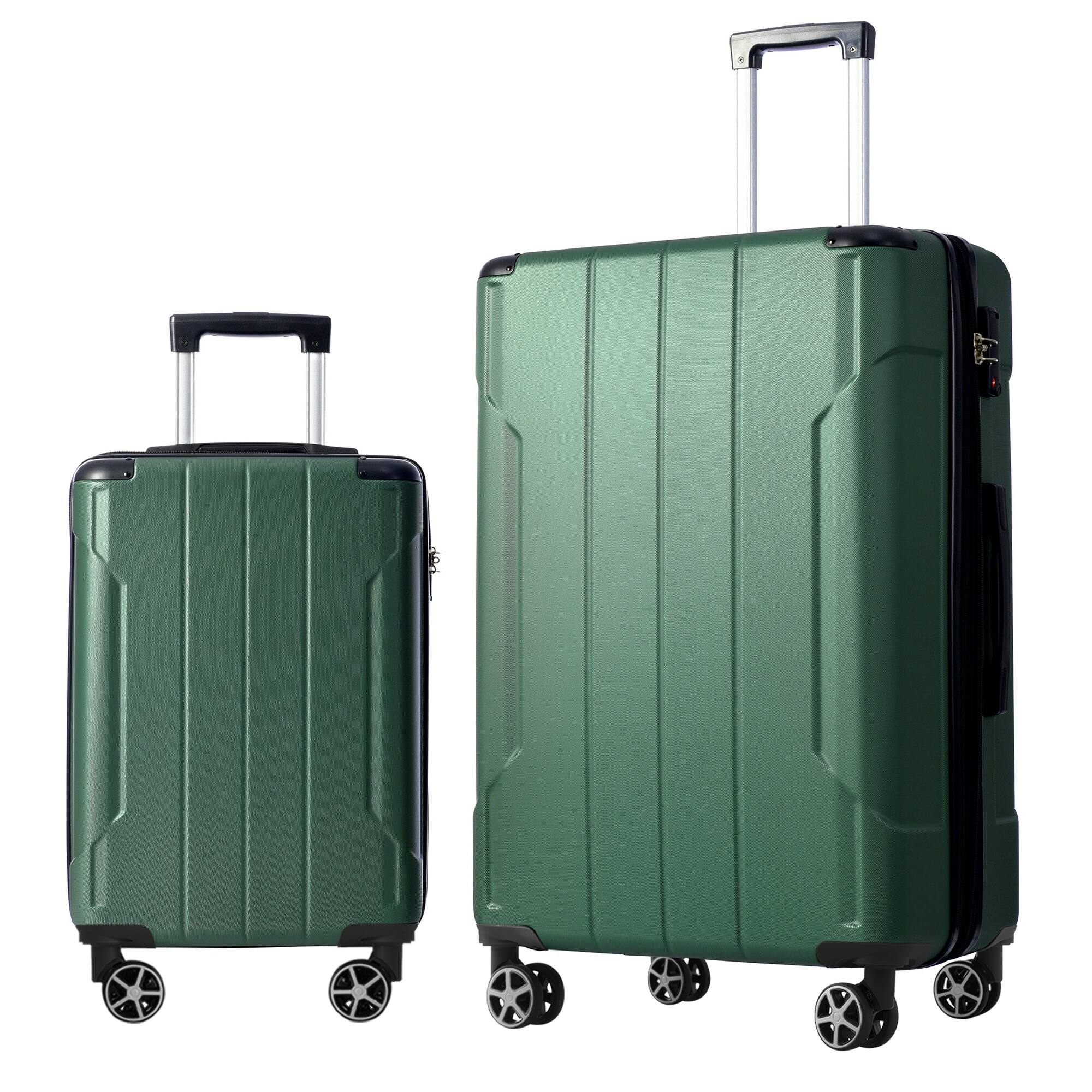 APRILSOUL Hardshell ABS Luggage Sets 2 Piece Suitcase Set