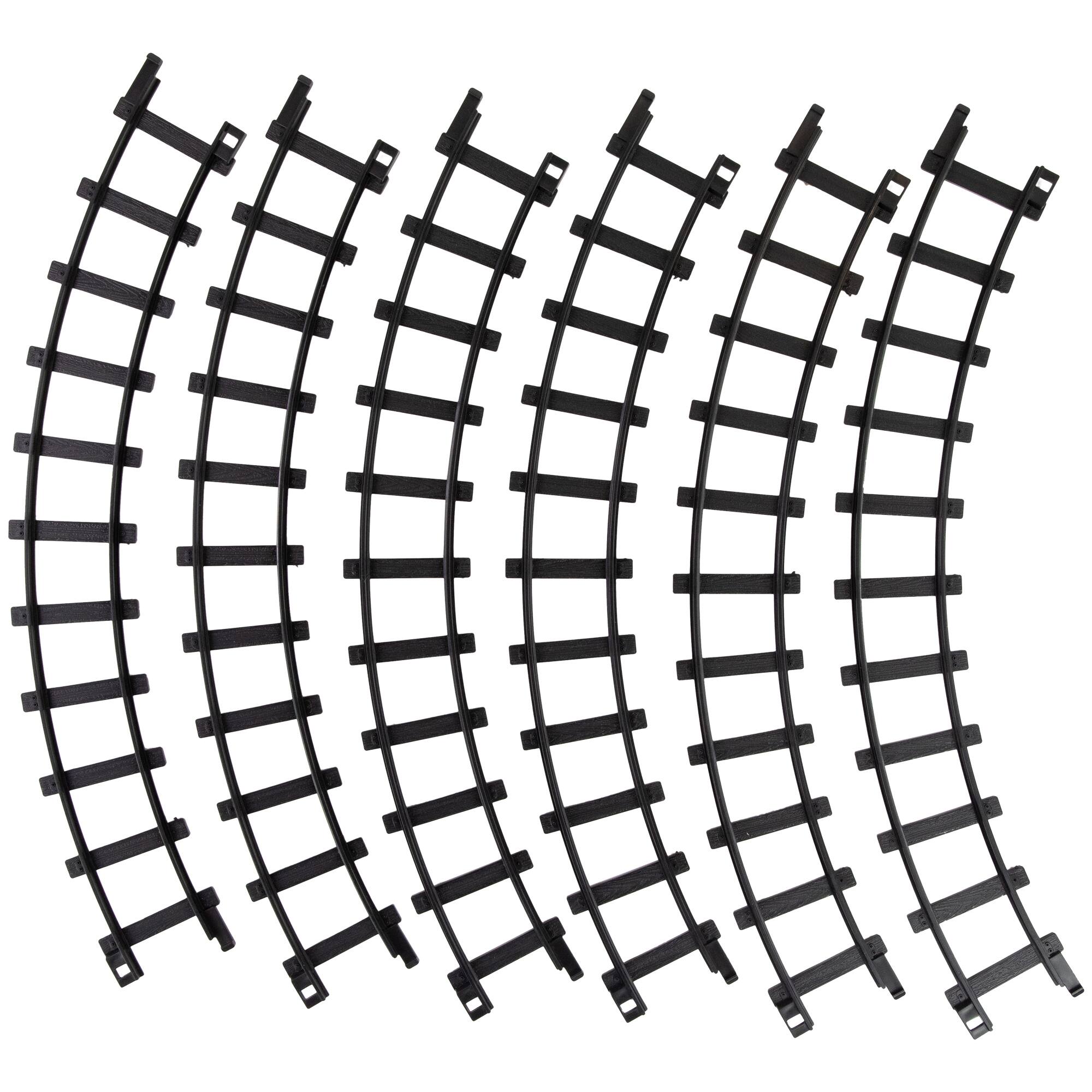 Alt View 2. Northlight - Replacement Christmas Train Set Track Pieces - Black - Pack of 12 - Black.