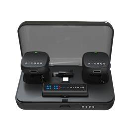 AIRHUG - Wireless Mic for iPhone, iOS & Android, Magnetic for Video, Plug & Play, 60H Battery, 48KHz/24Bit, 3 Recording Modes