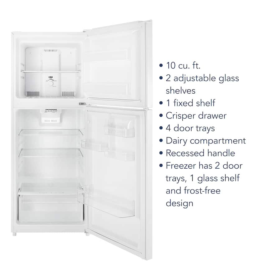 Insignia™ 10 Cu. Ft. Top Freezer Refrigerator with Reversible Door Insignia™ 10 Cu. Ft. Top Freezer Refrigerator with Reversible Door