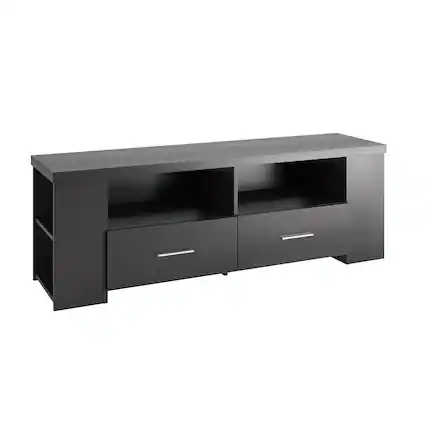 Front. CorLiving - Bromley TV Bench for Most TVs up to 75" - Ravenwood Black.