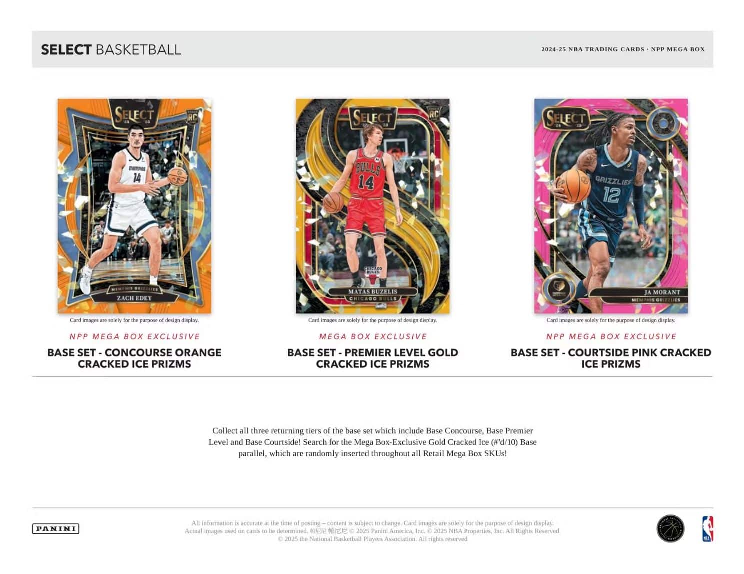 Panini 2024 25 Select Basketball Mega Box (Blue, Pink & Orange