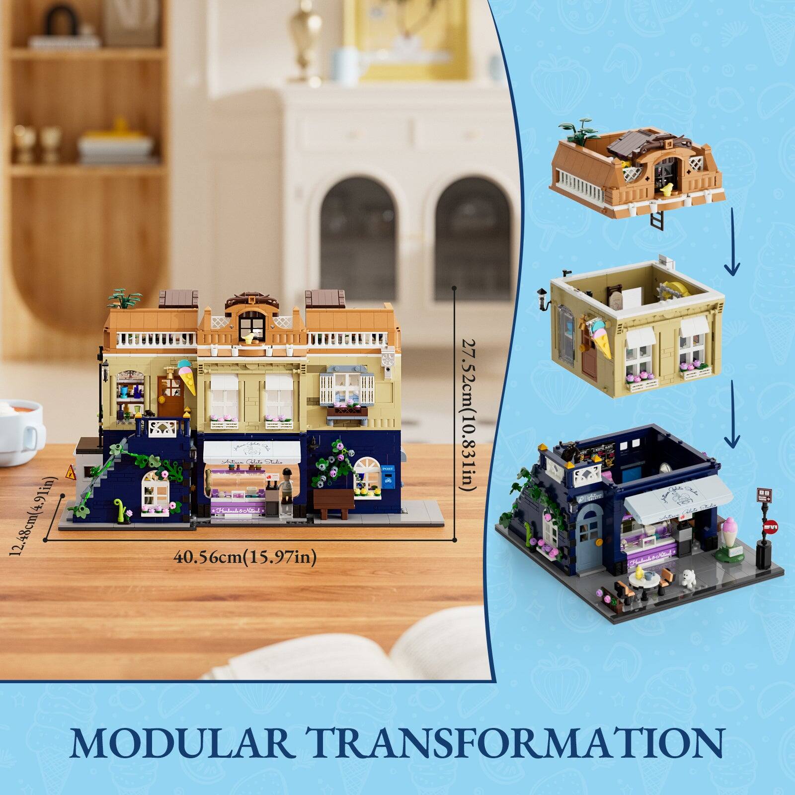 12.48cm(4.9in) x 40.56cm(15.97in) x 27.52cm(10.83in)  
MODULAR TRANSFORMATION