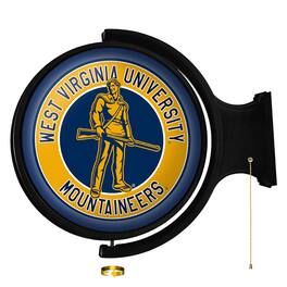 The Fan-Brand - West Virginia Mountaineers Mascot Logo 21'' x 23'' Rotating Lighted Wall Sign - Multicolor